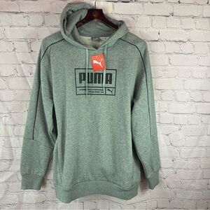 NWT Puma Gray fleece unify hoodie Sweatshirt Athletic Style sz mens large